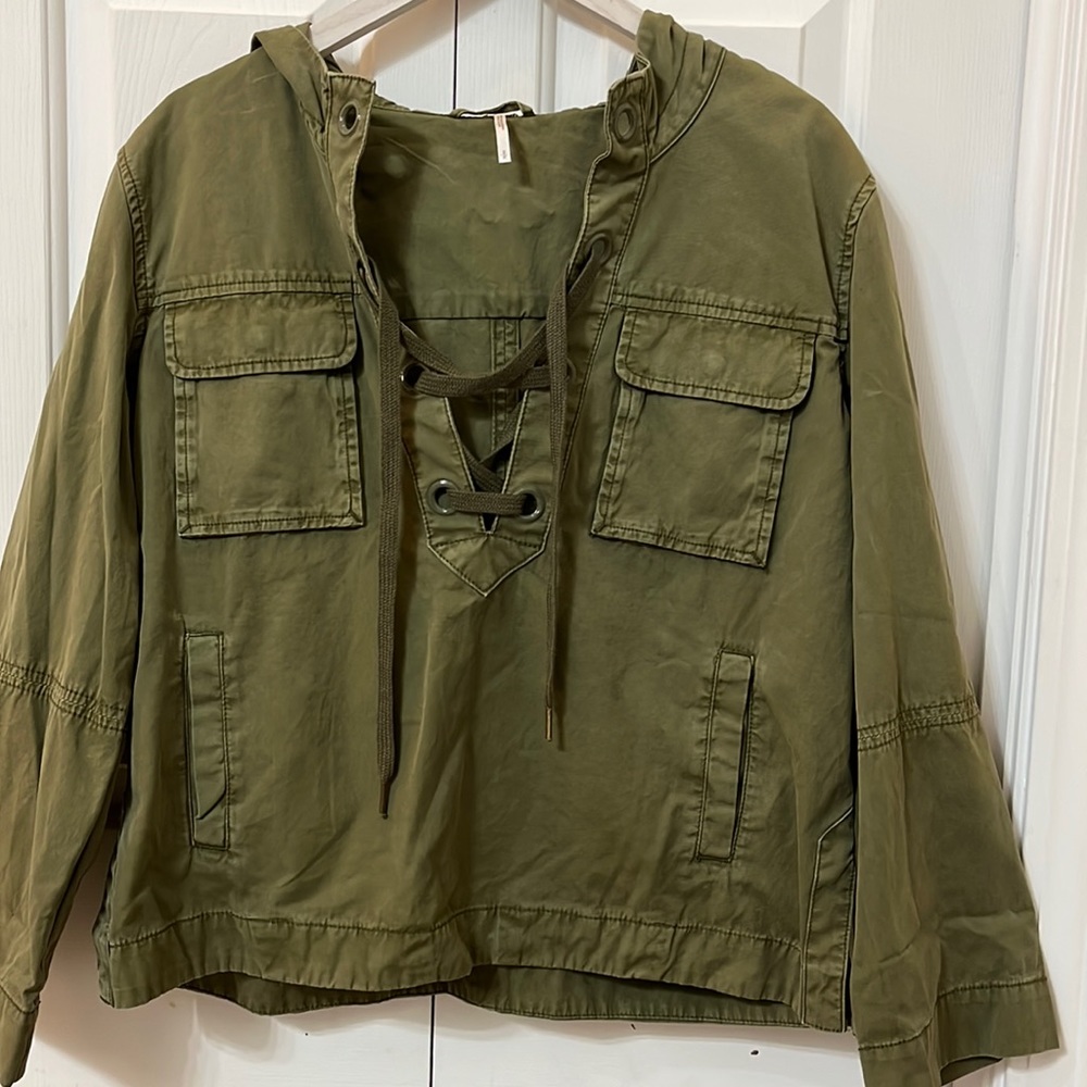 Free People Utility Pullover w/ Hood